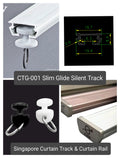 Slim Aluminum Curtain Track CTG-001